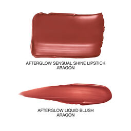 nars afterglow lipstick   mini liquid blush duo   aragon