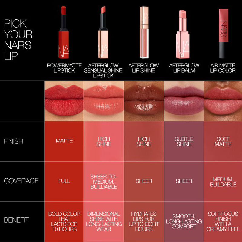 nars أحمر الشفاه afterglow اللامع الآسر